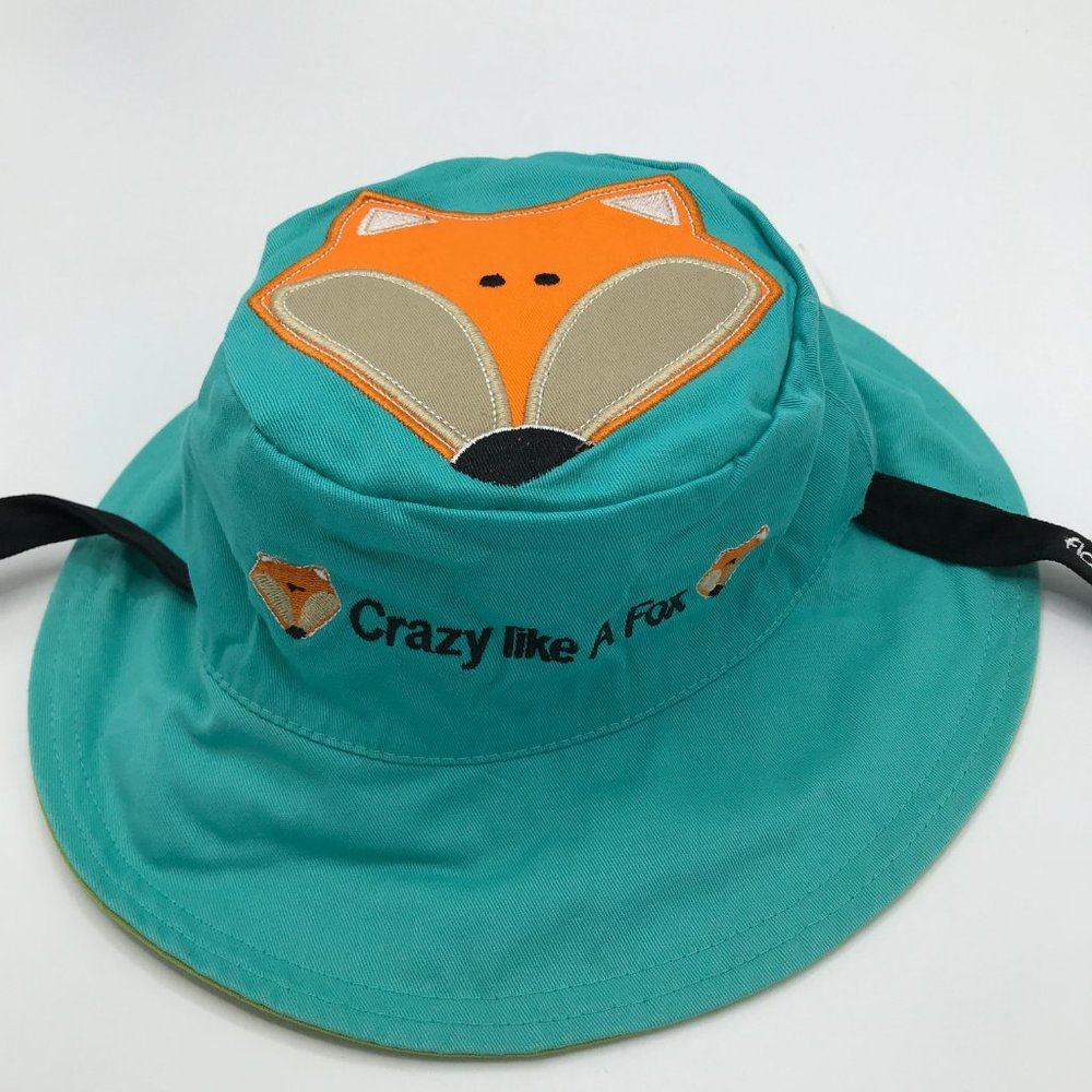 FlapJackKids Reversible Kids Sun Hat - Raccon/Fox - Picture 3 of 6
